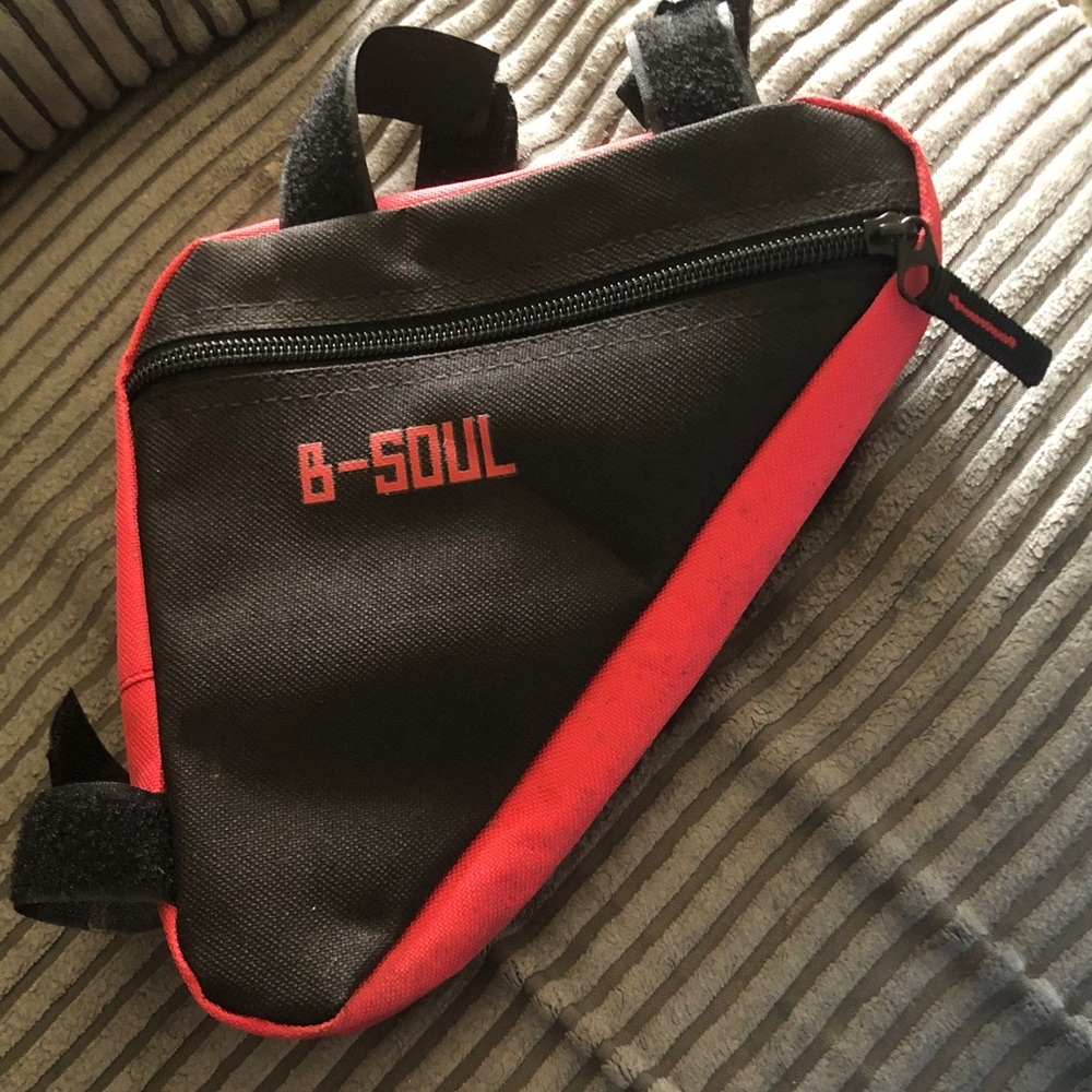 Men’s Black & Red Triangle Frame Bag